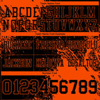 Custom Black Orange 3D Pattern Abstract Brush Stroke Authentic Football Jersey