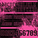 Custom Black Pink 3D Pattern Abstract Brush Stroke Authentic Football Jersey