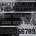 Custom Black Gray 3D Pattern Abstract Brush Stroke Authentic Football Jersey