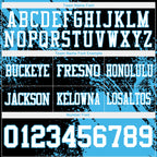 Custom Black White-Sky Blue 3D Pattern Abstract Brush Stroke Authentic Football Jersey