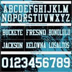 Custom Black White-Panther Blue 3D Pattern Abstract Brush Stroke Authentic Football Jersey