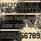 Custom Black Cream 3D Pattern Abstract Brush Stroke Authentic Football Jersey