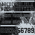 Custom Black Silver 3D Pattern Abstract Brush Stroke Authentic Football Jersey