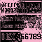 Custom Black Light Pink 3D Pattern Abstract Brush Stroke Authentic Football Jersey