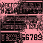 Custom Black Medium Pink 3D Pattern Abstract Brush Stroke Authentic Football Jersey