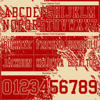 Custom Red Cream 3D Pattern Abstract Brush Stroke Authentic Football Jersey