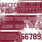 Custom Crimson White 3D Pattern Abstract Brush Stroke Authentic Football Jersey