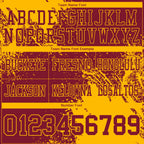 Custom Crimson Gold 3D Pattern Abstract Brush Stroke Authentic Football Jersey