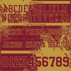 Custom Crimson Old Gold 3D Pattern Abstract Brush Stroke Authentic Football Jersey