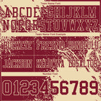 Custom Crimson Cream 3D Pattern Abstract Brush Stroke Authentic Football Jersey