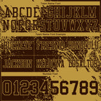 Custom Brown Old Gold 3D Pattern Abstract Brush Stroke Authentic Football Jersey