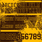 Custom Brown Gold 3D Pattern Abstract Brush Stroke Authentic Football Jersey