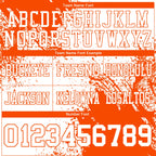 Custom White Orange 3D Pattern Abstract Brush Stroke Authentic Football Jersey