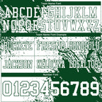 Custom White Green 3D Pattern Abstract Brush Stroke Authentic Football Jersey