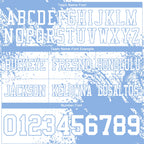 Custom White Light Blue 3D Pattern Abstract Brush Stroke Authentic Football Jersey