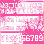 Custom White Pink 3D Pattern Abstract Brush Stroke Authentic Football Jersey