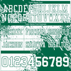 Custom White Kelly Green 3D Pattern Abstract Brush Stroke Authentic Football Jersey