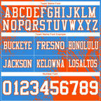 Custom Powder Blue White-Orange 3D Pattern Abstract Brush Stroke Authentic Football Jersey