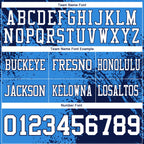 Custom Powder Blue White-Navy 3D Pattern Abstract Brush Stroke Authentic Football Jersey