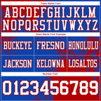 Custom Thunder Blue White-Red 3D Pattern Abstract Brush Stroke Authentic Football Jersey
