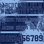 Custom Navy Light Blue 3D Pattern Abstract Brush Stroke Authentic Football Jersey