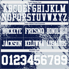 Custom Navy White-Silver 3D Pattern Abstract Brush Stroke Authentic Football Jersey