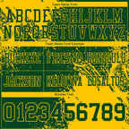 Custom Green Yellow 3D Pattern Abstract Brush Stroke Authentic Football Jersey