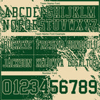 Custom Green Cream 3D Pattern Abstract Brush Stroke Authentic Football Jersey