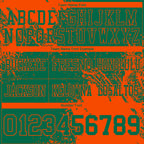 Custom Kelly Green Orange 3D Pattern Abstract Brush Stroke Authentic Football Jersey