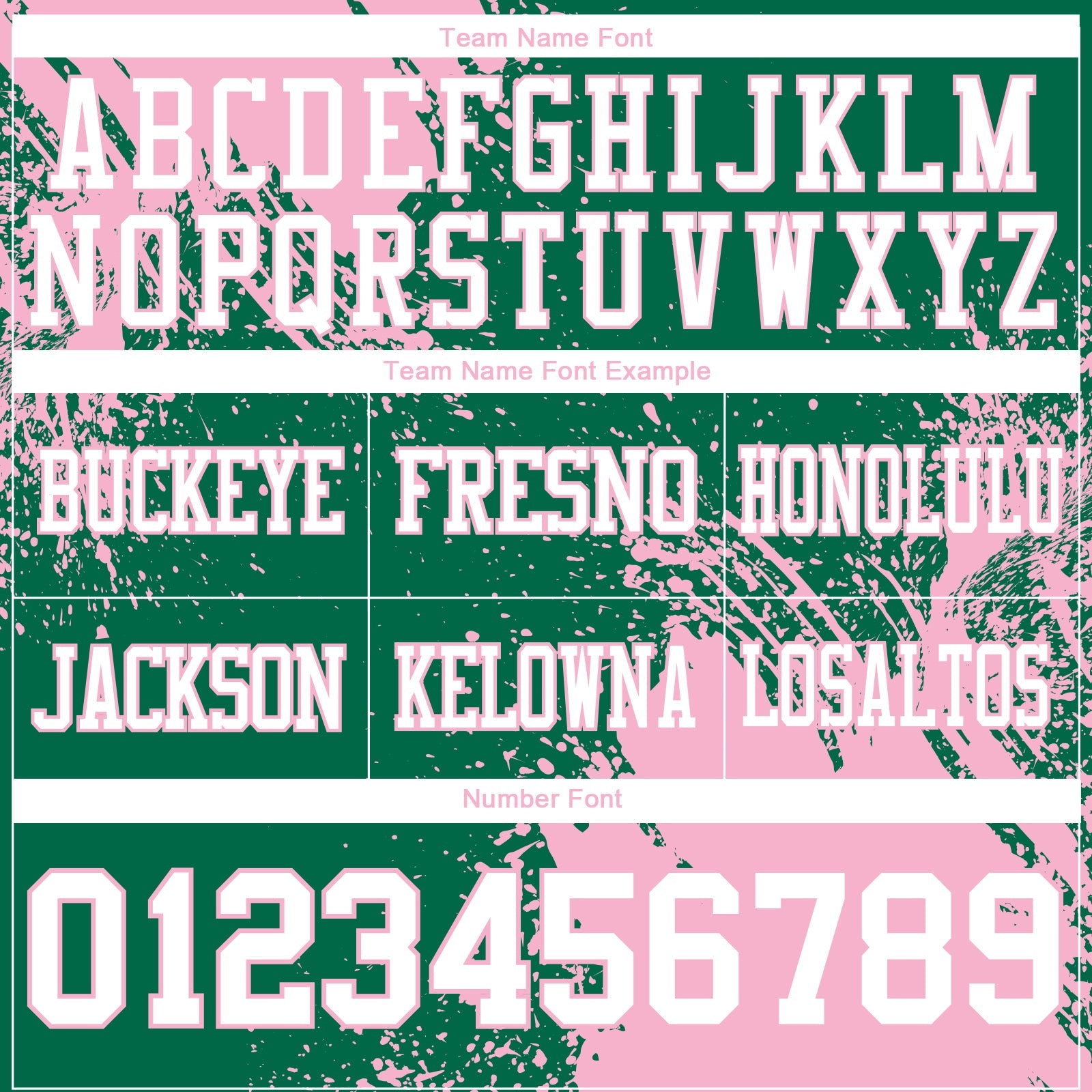 Custom Kelly Green White-Light Pink 3D Pattern Abstract Brush Stroke Authentic Football Jersey