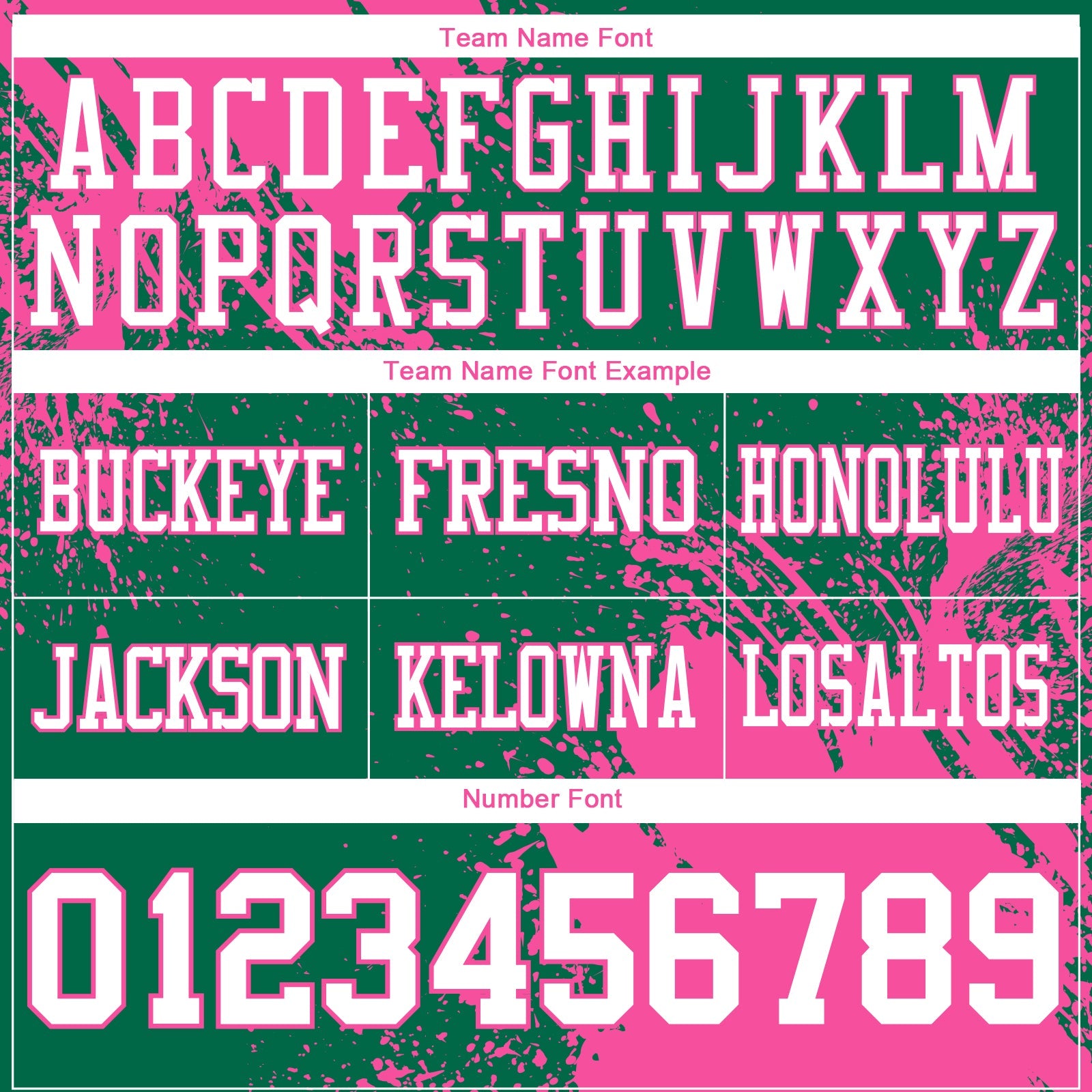 Custom Kelly Green White-Pink 3D Pattern Abstract Brush Stroke Authentic Football Jersey