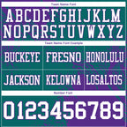 Custom Teal White-Purple 3D Pattern Abstract Brush Stroke Authentic Football Jersey