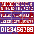 Custom Purple White-Red 3D Pattern Abstract Brush Stroke Authentic Football Jersey