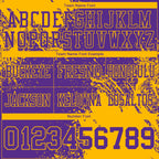Custom Purple Gold 3D Pattern Abstract Brush Stroke Authentic Football Jersey