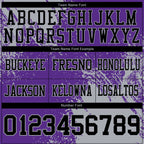 Custom Purple Black-Gray 3D Pattern Abstract Brush Stroke Authentic Football Jersey
