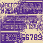 Custom Purple Cream 3D Pattern Abstract Brush Stroke Authentic Football Jersey