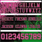 Custom Black Pink-Grass Green 3D Pattern Abstract Brush Stroke Authentic Football Jersey