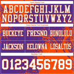 Custom Purple White-Orange 3D Pattern Abstract Brush Stroke Authentic Football Jersey