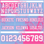 Custom Light Blue White-Pink 3D Pattern Abstract Brush Stroke Authentic Football Jersey