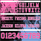 Custom Black Pink Light Blue-White 3D Pattern Abstract Brush Stroke Authentic Football Jersey