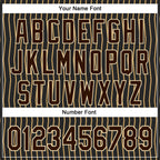 Custom Stitched Steel Gray Old Gold Pinstripe Brown-Cream 3D Pattern Design Line Sports Pullover Sweatshirt Hoodie