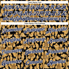 Custom Stitched Black Navy-White 3D Pattern Design Golden Subtle Floral Sports Pullover Sweatshirt Hoodie
