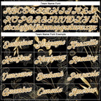 Custom Stitched Black Old Gold-White 3D Pattern Design Golden Subtle Floral Sports Pullover Sweatshirt Hoodie