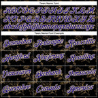 Custom Stitched Black Dark Purple-Cream 3D Pattern Design Golden Subtle Floral Sports Pullover Sweatshirt Hoodie