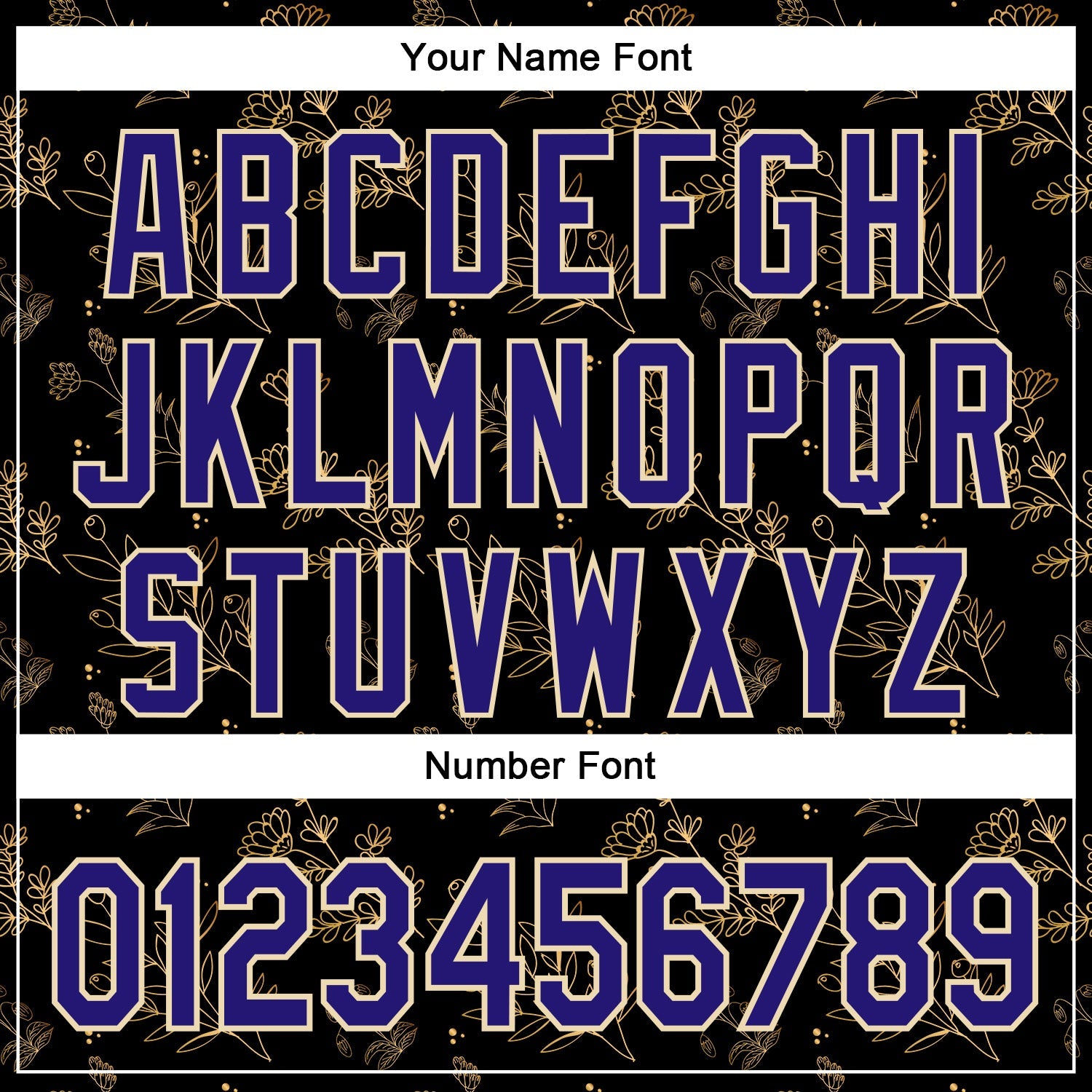 Custom Stitched Black Dark Purple-Cream 3D Pattern Design Golden Subtle Floral Sports Pullover Sweatshirt Hoodie