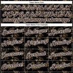 Custom Stitched Black Brown-White 3D Pattern Design Golden Subtle Floral Sports Pullover Sweatshirt Hoodie