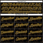 Custom Stitched Black Navy-Gold 3D Pattern Design Golden Subtle Floral Sports Pullover Sweatshirt Hoodie