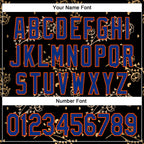 Custom Stitched Black Royal-Orange 3D Pattern Design Golden Subtle Floral Sports Pullover Sweatshirt Hoodie