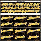 Custom Stitched Black Gold-White 3D Pattern Design Golden Subtle Floral Sports Pullover Sweatshirt Hoodie