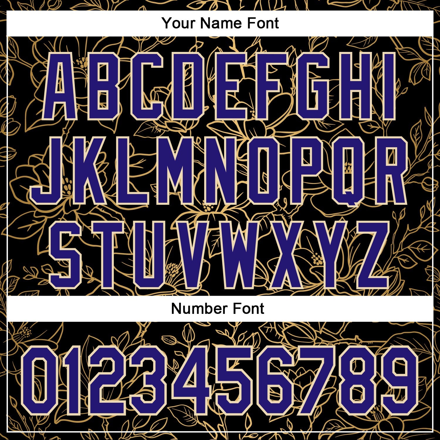 Custom Stitched Black Dark Purple-Cream 3D Pattern Design Golden Subtle Floral Sports Pullover Sweatshirt Hoodie